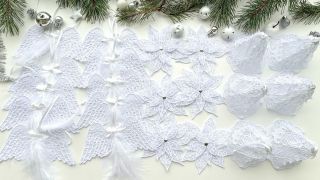 ❄️ Luxusní vánoční dekorace, která promění tvůj domov v pohádkové místo. Elegantní 3D vyšívané zvonečky, křídla a hvězdy...